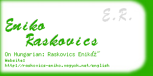 eniko raskovics business card